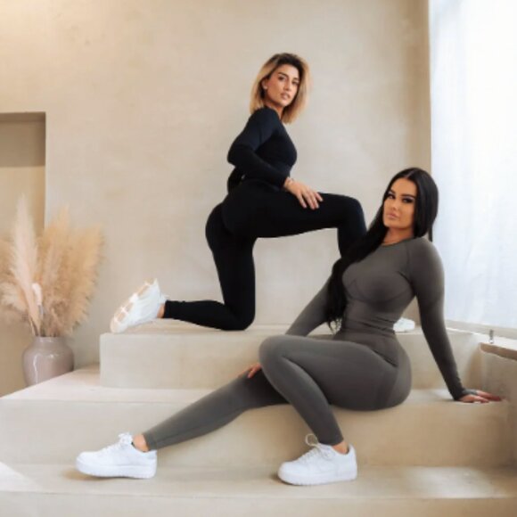 NEW BoomBooty Contour Seamless Leggings, Gray, Size Small - Picture 2 of 8